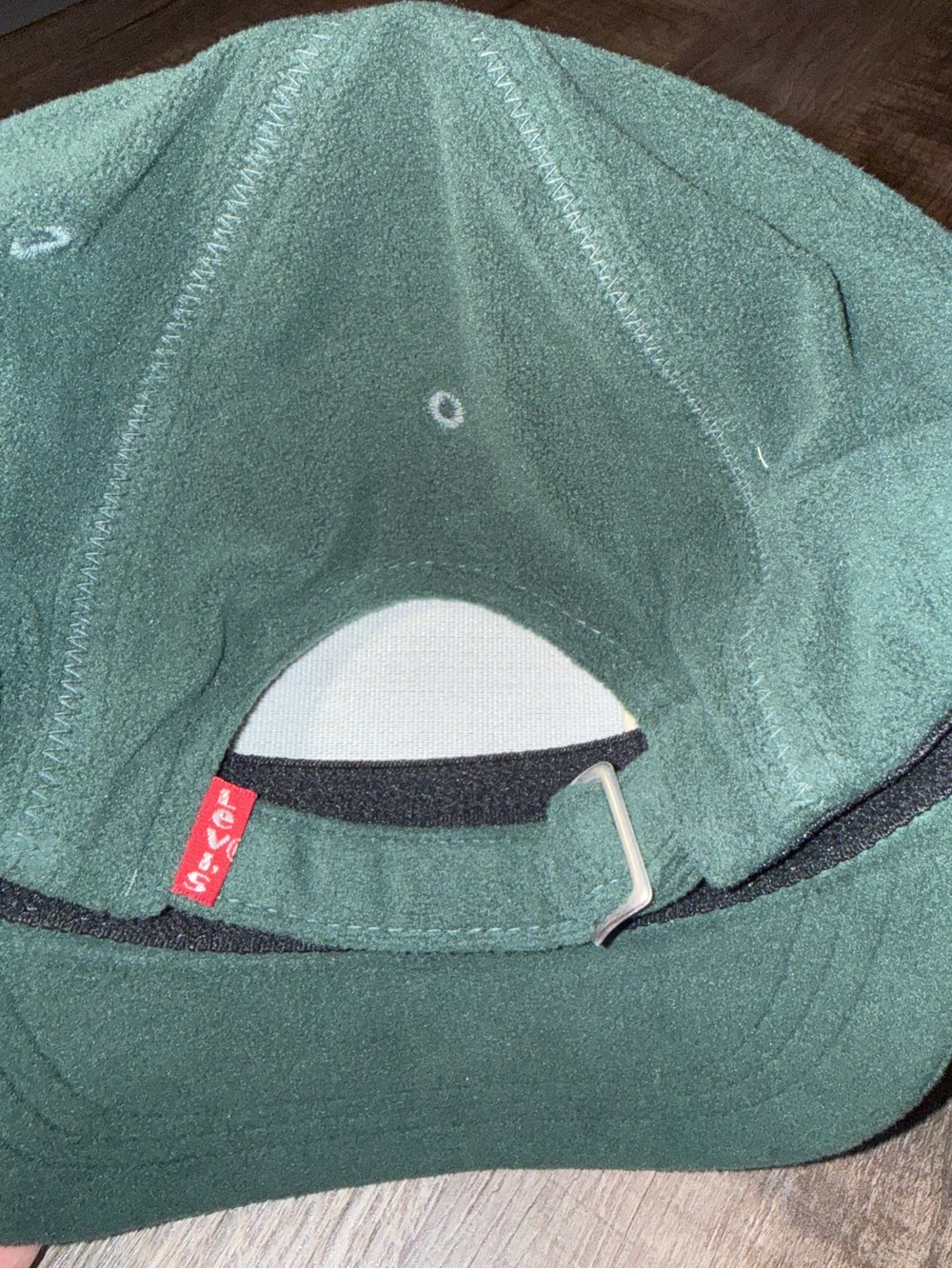 Levi's Dark Green Suede Baseball Cap Men’s or Women - Picture 6 of 6